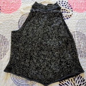 Black and Silver dressy top